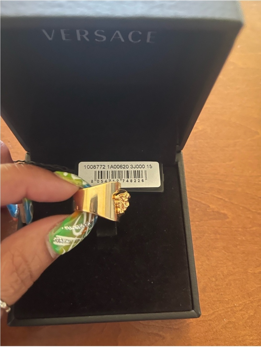 Versace Gold Vermeil Medusa Ring. Size 7 - Picture 3 of 4